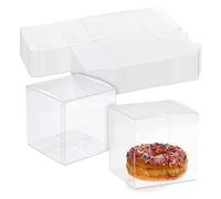 aghoer Confezione da 30 Scatole Regalo Trasparenti, Scatole Regalo Riutilizzabili, Scatole di Caramelle Trasparenti, per Matrimoni, Feste, Baby Shower, 6×6×6 cm