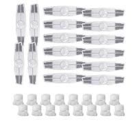 aghoer Spoke Cat Eyes, Confezione da 16 Catarifrangenti Cat Eye per Bicicletta, Catarifrangenti per Raggi, Adatti alla Maggior Parte dei Tipi di Biciclette, Bianco