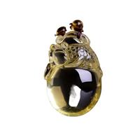 AGHSGDBCE Pixiu Collana di giada, Feng Shui ricchezza cristallo ciondolo giallo Overlord Pixiu Piyao collana con cordino, One Size, Nessuna pietra preziosa