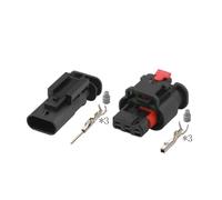 AGHXYUER 3 Pin Car Parking Sensor Plug Automotive Reversing Radar Connector 1488991-5 1-1703494-1 (3p male 50 sets)(3p male female,20 sets)