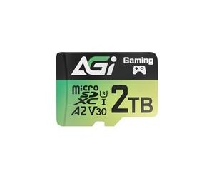 AGI TF138 2TB Scheda Micro SD con Adattatore, e microSDXC, A2, U3, V30, velocità di lettura fino a 170 MB/s per Drone/DashCam/Fotocamera/Telefono/Switch/PC/Tablet