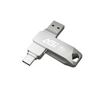 AGI UE138A 64GB Chiavetta USB, con doppi connettori USB Type-C e Type-A reversibili, USB 3.2 Memoria Stick, Archiviazione Dati Pendrive con velocità di trasferimento fino a 120 Mo/s
