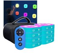 Agility Training Lights, Reaction Training Platform for Enhanced Sports Fitness Training, 270° Viewing Angle, 4 Modes and 4 Colors, Hand Eye Coordination Training Lamp, 10cm Height Sensing Distance