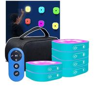 Agility Training Lights, Reaction Training Platform for Enhanced Sports Fitness Training, 270° Viewing Angle, 4 Modes and 4 Colors, Hand Eye Coordination Training Lamp, 10cm Height Sensing Distance