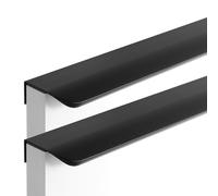 AGINOS Maniglie Invisibili per Armadi Maniglie per Cassetti di Nere Maniglie Lunghe per Porte di Mobili per Cucina Camera da Letto Guardaroba, Lega di Alluminio, 2 Pezzi (Length 500mm)