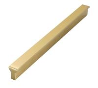 AGINOS Maniglie per Armadio in Rame Massiccio Maniglie per Cucina da 1 Pezzo Maniglia per Porte Mobili Dorate Maniglie Lunghe per Cassetti (Length 245mm)