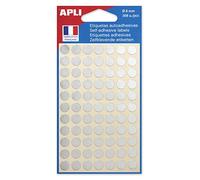 Agipa 100601 punti di marcatura, Rotonda, autoadesivo, argento