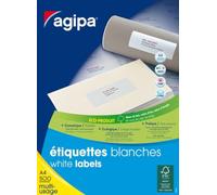 Agipa 100805 - Etichette multiuso con angoli dritti, 105 x 148,5 mm, confezione da 2000 pezzi, colore: Bianco