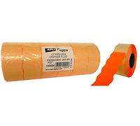 Agipa 100924-Confezione di 6 rotoli da 1000 etichette rettangolari, colore: arancione fluorescente