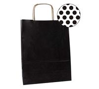 agipa 101840 - Borsa in carta kraft, misura media, colore: Nero