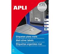 Agipa 12975 tipo segno di etichette, rotondo, diametro 40 mm, argento