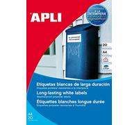 Etichette Apli bianche resistenti alle intemperie 991 x 677 mm 20 fogli NEW