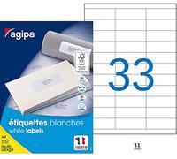 Agipa White Multipurpose 100 A4 70 x 25 Etichetta autoadesiva Bianco 3300 Pezzo(i)
