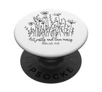 Agisci giustamente e ama gli uomini cristiani e le donne amano Dio e Gesù PopSockets PopGrip Adesivo