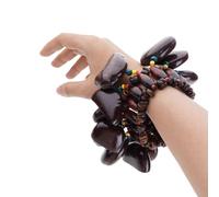 Agitatore da polso portatile con guscio frutta naturale, campanello da polso per suono del relax spirituale, facile da usare, campanello decorativo curativo