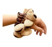 Agitatore da polso portatile con guscio frutta naturale, campanello da polso per suono del relax spirituale, facile da usare, campanello decorativo curativo