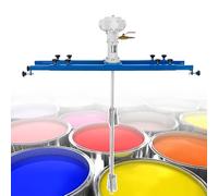 Agitatore d'aria IBC con morsetto, serbatoio, canne e tamburo, agitatore d'aria IBC, capacità di miscelazione 1000 l, lunghezza asta di miscelazione 90 cm, elica pieghevole, con ganci di supporto