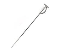 Agitatore E Miscelatore in Acciaio Inossidabile for Birra Fatta in Casa - Attacco for Trapano Esagonale da 1/4" - Lunghezza 600 Mm, Lama da 70 Mm - Rompipalle di Impasto