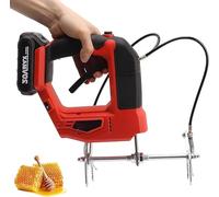 Agitatore Elettrico per Api Potenziato Con Macchina per Scuotimento Dei Telaini Dell'arnia, Rimozione Delle Api Ad Alta Velocità 2700 Giri/Min, Estrattore Mie*le Regolabile 4 Velocità 1*Battery-Red