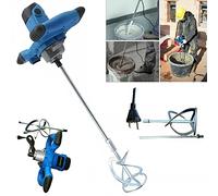 Agitatore forte, 2600 W, 0 - 1500 giri/min, 6 marce, miscelatore per calcestruzzo, 230 V, asta a spirale M14, agitatore per malta, Ø 120 mm, agitatore manuale per rivestimento, gesso, colore