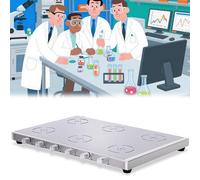 Agitatore magnetico, agitatore multi-posizione da laboratorio con controllo indipendente, velocità 200-2000 giri/min, piastra di lavoro in acciaio inossidabile per uso in laboratorio