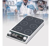 Agitatore magnetico con design multi-posizione, display digitale a LED, doppia modalità di sincronizzazione/sincronizzazione, velocità 50-1500 giri/min, timer 1min-19h59min per ricerca scientifica