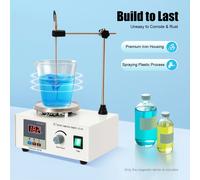 Agitatore magnetico con piastra riscaldante 2000ml 250W Agitatore magnetico digitale Agitatore magnetico con temperatura regolabile,