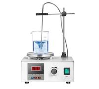 Agitatore magnetico da laboratorio con display a LED per un controllo preciso della temperatura e della velocità, ideale per ricerche scientifiche ed esperimenti