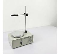 Agitatore magnetico HJ-1 senza riscaldamento (Piattaforma in alluminio) | Versione con supporto opzionale - Regolazione velocità continua 0-2400 RPM, Motore 25W per laboratorio/educazione(Stent)