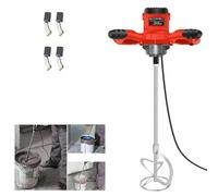 Agitatore, miscelatore per pittura e malta, 2600 W, mescolatore manuale per malta per calcestruzzo, trasmissione a 6 marce 0-1700 giri/min, filettatura M14, agitatore a onda, Ø 120 mm, malta per