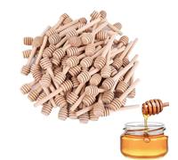 Agitatore per Miele in Legno, Cucchiaio per miele da 50 Pezzi, Mini Cucchiaio per miele a Bbastoncino da 8 cm, Miscelatore a Spirale per miele, per Raccogliere ed Erogare miele Sciroppo di Marmellata