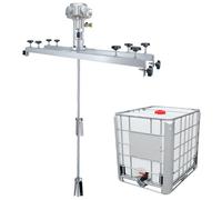 Agitatore pneumatico IBC, miscelatore pneumatico for serbatoi da 1 tonnellata, agitatore for vernici, elica pieghevole, con gancio di supporto, for agitatore for solvente di inchiostro