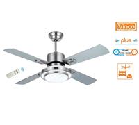 Agitatore/Ventilatore da soffitto 4 pale legno Silver 1 lampada - BIG 70932