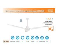 Agitatore/Ventilatore da soffitto a 3 pale e selettore da parete Vinco Easy70930