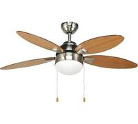 Agitatore/Ventilatore da soffitto con 4 pale in legno noce scuro 1 lampada - Mod