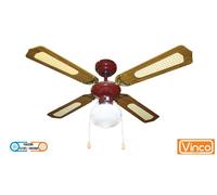 Agitatore/Ventilatore da soffitto in legno noce scuro 1 lampada Vinco - 70919