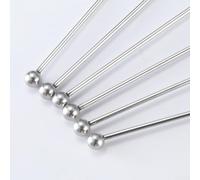 Agitatori Swizzle realizzati in acciaio inossidabile 304 per la compatibilità con lavastoviglie e protocolli di sanificazione ordinaria nei servizi alimentari (10 pezzi)