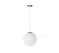 AGJBY Lampada a sospensione moderna Mid-Century nera Sfera bianca 1 luce Lampada a sospensione ad isola per cucina Lampada a sospensione a sfera in vetro opalescente Cavo a sospensione da 60 pollici D