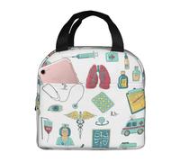 agjhlhp Abstraction Biology Chemistry4 Printlunch Bags per donne, scatole per il pranzo per donne e uomini, borse per il pranzo isolate riutilizzabili per adulti, borse per il pranzo