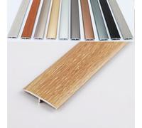 AGKANVCVNT Striscia di Transizione Profilo di Transizione Pavimento A T, Striscia di Copertura Adesiva, Striscia di Finitura per Piastrella/Legno Pavimento con Effetto Venatura De Legno(Oak Grain)