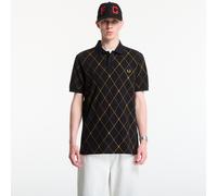 aglietta Fred Perry Argyle Print Fred Perry Shirt Black M