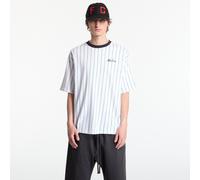 aglietta New Era Pinstripe OS Tee UNISEX Optic White/ Navy M