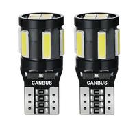 AGLINT Lampadine T10 LED CANBUS W5W 194 168 501 Cuneo Tipo LED Lampadina 10SMD per 12V Auto Luci Posizione Interne Luce Mappa Cupola Targa Lampade 6500K Bianco 2 Pezzi