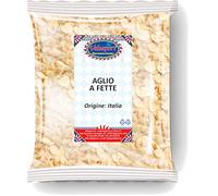 Aglio a Fette Essiccato al Sole in Busta da 100 gr | Gluten Free Vegan | Aglio Crudo a Fiocchi - Spezia Aromatica Naturale Qualità Premium - Aroma Intenso (Aglio a Fette)