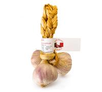Aglio Rosso di Nubia, Sicilia | Raccolto a mano | Treccia da 3 teste | Dal Profumo Intenso e dal Gusto Deciso, Ideale per Sughi, Bruschette, Arrosti e Ricette della Tradizione
