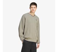 aglione adidas Cable Knit Crewneck Sweatshirt Silver Pebble M