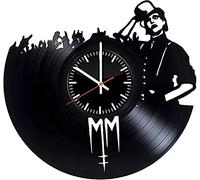 AGlitw Marilyn Manson Vinyl Record Orologio da Parete retrò Compleanno Capodanno Natale Regalo di Compleanno personalità Design Creativo Decorazioni per la casa