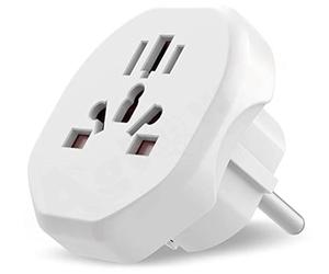 Aglow.it Adattatore da Viaggio 2500w universale ATQ2355, Convertitore per Spina Universale Tutto in uno, Alimentazione Internazionali oltre 150 i Paesi per USA UK EU