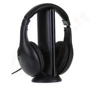 Aglow.it Cuffie wireless 5 in 1 MH2001 con IR, Wireless base Trasmettitore con RADIO FM, Monitoring Bimbi Senza Fili per Computer, cuffie HI-FI, cuffie TV, cuffie PC, cuffie DVD, cuffie CD