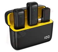 Aglow.it Microfono Lavalier Wi-Fi per Telefoni Android USB C, Microfono Wireless Clip con 3L Cancellazione del Rumore, Ideale per Interviste e Blog